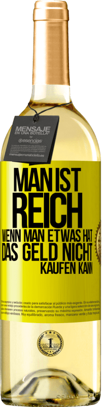 «Man ist reich, wenn man etwas hat, das Geld nicht kaufen kann» WHITE Ausgabe