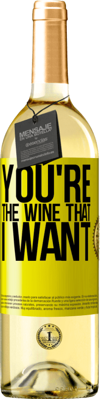 29,95 € | Vino bianco Edizione WHITE You're the wine that I want Etichetta Gialla. Etichetta personalizzabile Vino giovane Raccogliere 2023 Verdejo