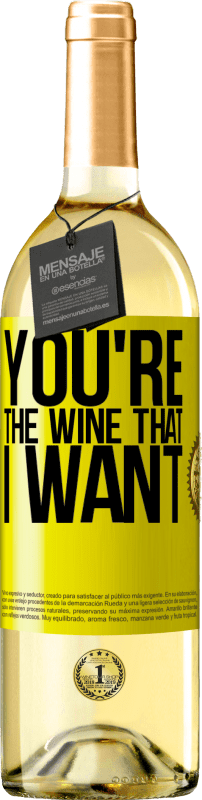 29,95 € Spedizione Gratuita | Vino bianco Edizione WHITE You're the wine that I want Etichetta Gialla. Etichetta personalizzabile Vino giovane Raccogliere 2025 Verdejo