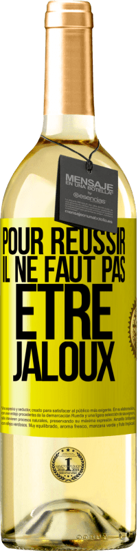29,95 € Envoi gratuit | Vin blanc Édition WHITE Pour réussir il ne faut pas être jaloux Étiquette Jaune. Étiquette personnalisable Vin jeune Récolte 2025 Verdejo