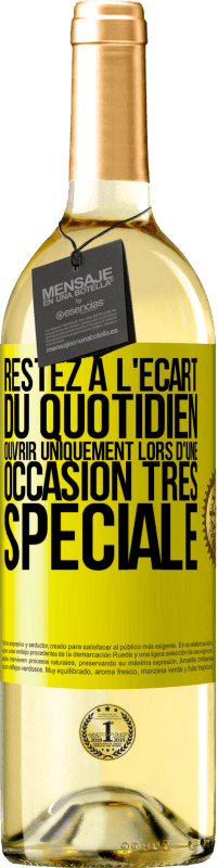 29,95 € | Vin blanc Édition WHITE Restez à l'écart du quotidien. Ouvrir uniquement lors d'une occasion très spéciale Étiquette Jaune. Étiquette personnalisable Vin jeune Récolte 2024 Verdejo