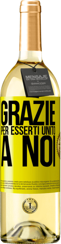 29,95 € Spedizione Gratuita | Vino bianco Edizione WHITE Grazie per esserti unito a noi Etichetta Gialla. Etichetta personalizzabile Vino giovane Raccogliere 2025 Verdejo