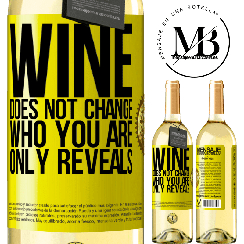 29,95 € Free Shipping | White Wine WHITE Edition Wine does not change who you are. Only reveals Yellow Label. Customizable label Young wine Harvest 2023 Verdejo