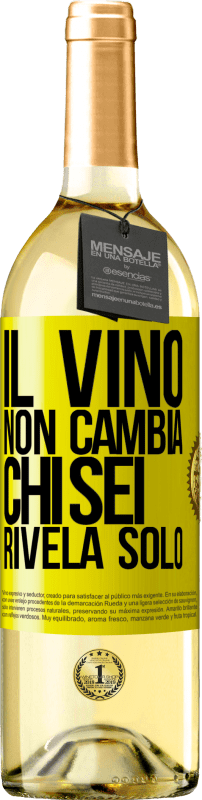 29,95 € Spedizione Gratuita | Vino bianco Edizione WHITE Il vino non cambia chi sei. Rivela solo Etichetta Gialla. Etichetta personalizzabile Vino giovane Raccogliere 2024 Verdejo