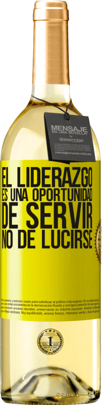 «El liderazgo es una oportunidad de servir, no de lucirse» Edición WHITE
