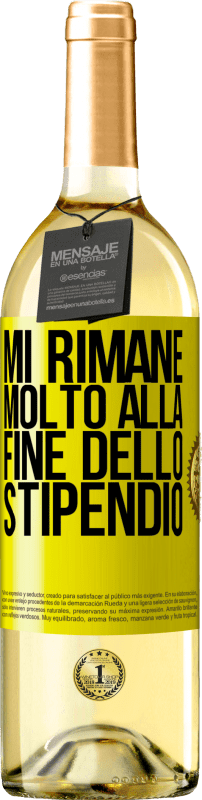 29,95 € Spedizione Gratuita | Vino bianco Edizione WHITE Mi rimane molto alla fine dello stipendio Etichetta Gialla. Etichetta personalizzabile Vino giovane Raccogliere 2024 Verdejo