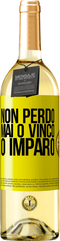 29,95 € | Vino bianco Edizione WHITE Non perdo mai O vinco o imparo Etichetta Gialla. Etichetta personalizzabile Vino giovane Raccogliere 2024 Verdejo