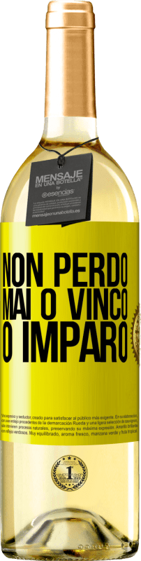 29,95 € | Vino bianco Edizione WHITE Non perdo mai O vinco o imparo Etichetta Gialla. Etichetta personalizzabile Vino giovane Raccogliere 2025 Verdejo