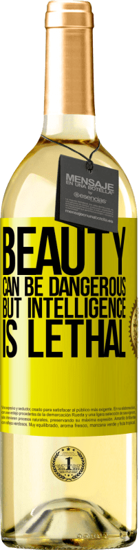 29,95 € | White Wine WHITE Edition Beauty can be dangerous, but intelligence is lethal Yellow Label. Customizable label Young wine Harvest 2023 Verdejo
