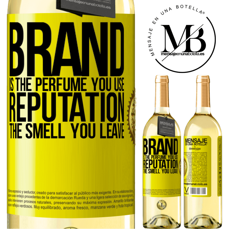 29,95 € Free Shipping | White Wine WHITE Edition Brand is the perfume you use. Reputation, the smell you leave Yellow Label. Customizable label Young wine Harvest 2023 Verdejo