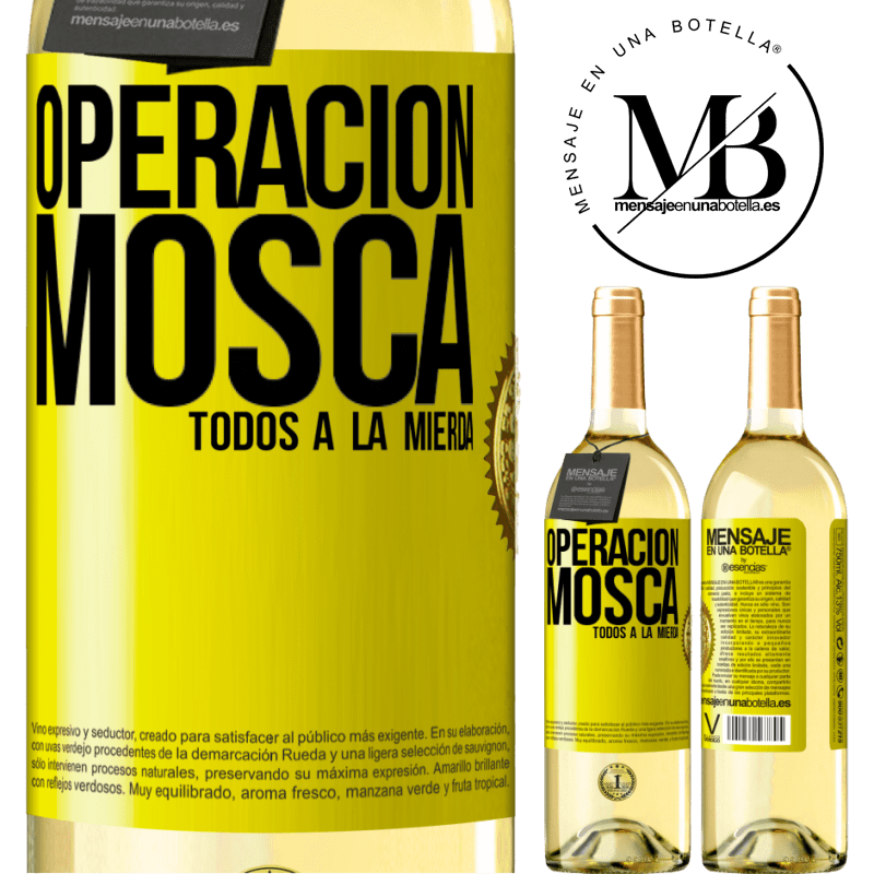 29,95 € Envoi gratuit | Vin blanc Édition WHITE Opération voler ... tout baiser Étiquette Jaune. Étiquette personnalisable Vin jeune Récolte 2022 Verdejo