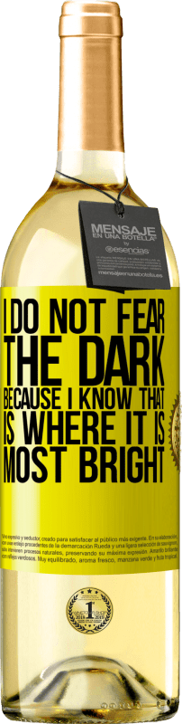 29,95 € | White Wine WHITE Edition I do not fear the dark, because I know that is where it is most bright Yellow Label. Customizable label Young wine Harvest 2024 Verdejo