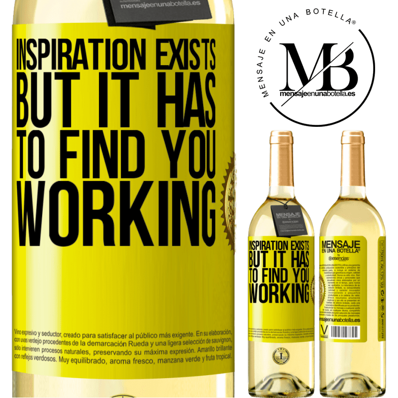 29,95 € Free Shipping | White Wine WHITE Edition Inspiration exists, but it has to find you working Yellow Label. Customizable label Young wine Harvest 2024 Verdejo