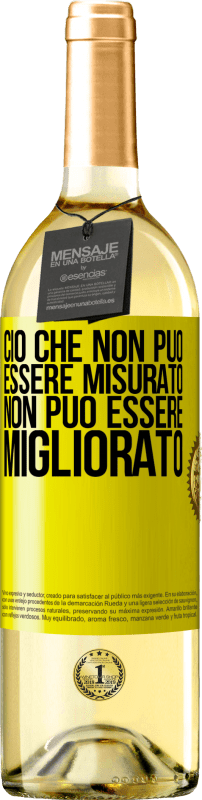 29,95 € | Vino bianco Edizione WHITE Ciò che non può essere misurato non può essere migliorato Etichetta Gialla. Etichetta personalizzabile Vino giovane Raccogliere 2025 Verdejo