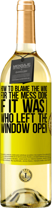 «Как обвинить ветер в беспорядке, если я оставил окно открытым?» Издание WHITE
