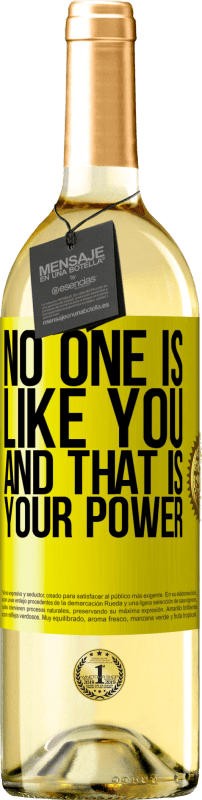 29,95 € | White Wine WHITE Edition No one is like you, and that is your power Yellow Label. Customizable label Young wine Harvest 2023 Verdejo