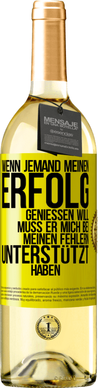 «Wenn jemand meinen Erfolg genießen will, muss er mich bei meinen Fehlern unterstützt haben» WHITE Ausgabe