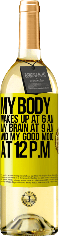 «My body wakes up at 6 a.m. My brain at 9 a.m. and my good mood at 12 p.m» WHITE Edition
