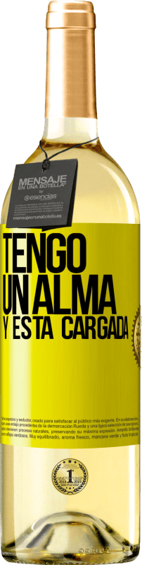 29,95 € Free Shipping | White Wine WHITE Edition Tengo un alma y está cargada Yellow Label. Customizable label Young wine Harvest 2025 Verdejo