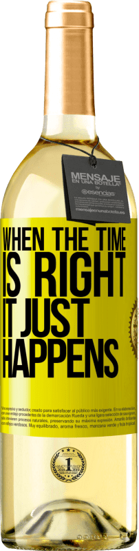 «When the time is right, it just happens» WHITE Edition