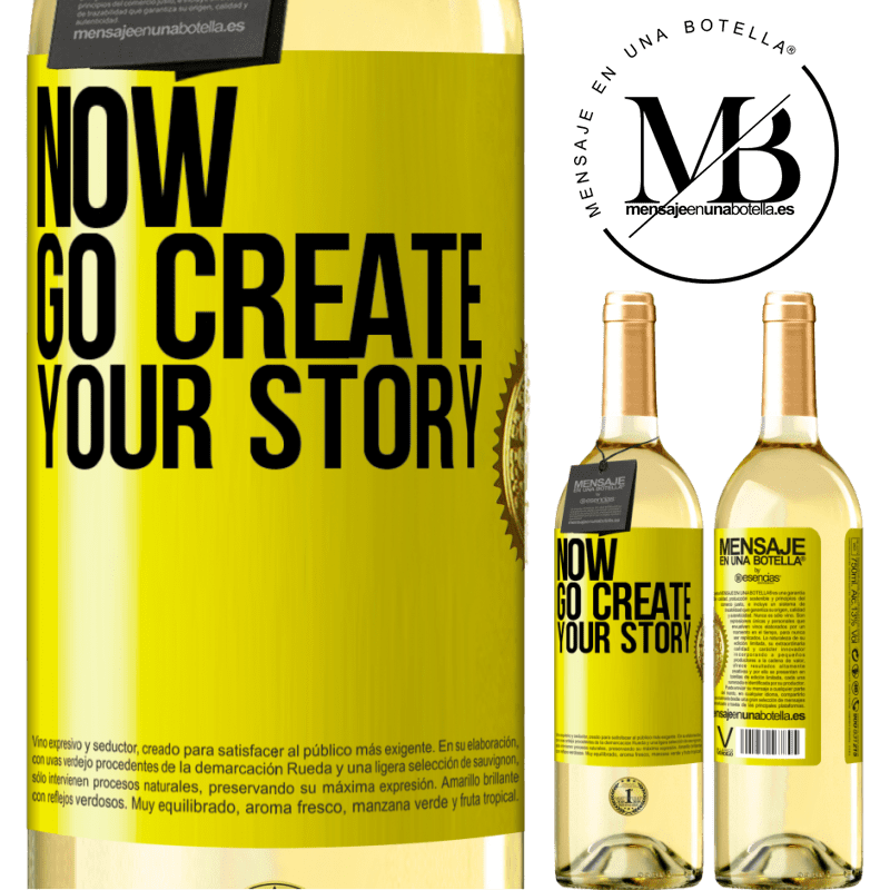 29,95 € Free Shipping | White Wine WHITE Edition Now, go create your story Yellow Label. Customizable label Young wine Harvest 2022 Verdejo
