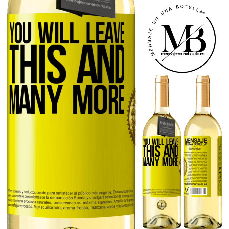29,95 € Free Shipping | White Wine WHITE Edition You will leave this and many more Yellow Label. Customizable label Young wine Harvest 2022 Verdejo
