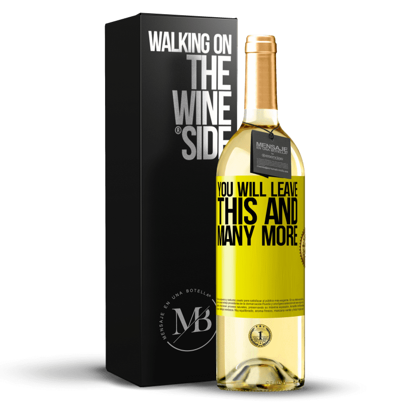29,95 € Бесплатная доставка | Белое вино Издание WHITE Вы оставите это и многое другое Желтая этикетка. Настраиваемая этикетка Молодое вино Урожай 2023 Verdejo