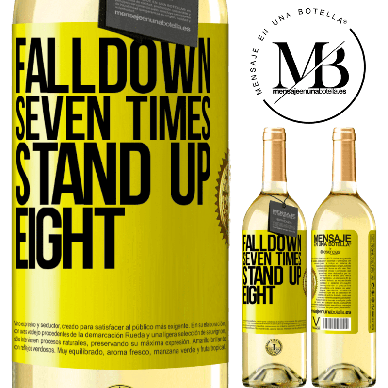 29,95 € Free Shipping | White Wine WHITE Edition Falldown seven times. Stand up eight Yellow Label. Customizable label Young wine Harvest 2022 Verdejo