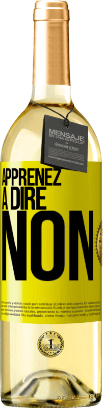 29,95 € Envoi gratuit | Vin blanc Édition WHITE Apprenez à dire non Étiquette Jaune. Étiquette personnalisable Vin jeune Récolte 2025 Verdejo