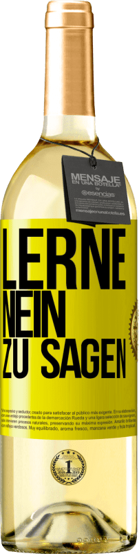 29,95 € | Weißwein WHITE Ausgabe Lerne, nein zu sagen Gelbes Etikett. Anpassbares Etikett Junger Wein Ernte 2024 Verdejo