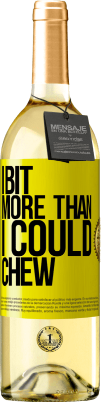 29,95 € Free Shipping | White Wine WHITE Edition I bit more than I could chew Yellow Label. Customizable label Young wine Harvest 2025 Verdejo