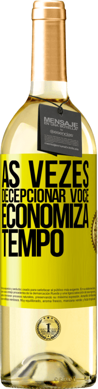 29,95 € | Vinho branco Edição WHITE Às vezes, decepcionar você economiza tempo Etiqueta Amarela. Etiqueta personalizável Vinho jovem Colheita 2025 Verdejo