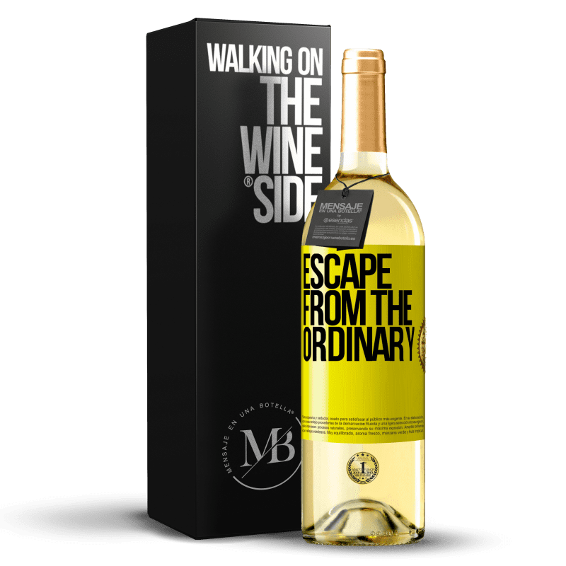 29,95 € Бесплатная доставка | Белое вино Издание WHITE Убежать от обычного Желтая этикетка. Настраиваемая этикетка Молодое вино Урожай 2023 Verdejo