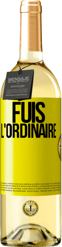 29,95 € | Vin blanc Édition WHITE Fuis l'ordinaire Étiquette Jaune. Étiquette personnalisable Vin jeune Récolte 2024 Verdejo