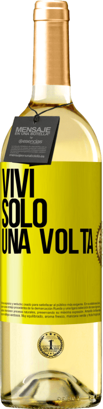 29,95 € Spedizione Gratuita | Vino bianco Edizione WHITE Vivi solo una volta Etichetta Gialla. Etichetta personalizzabile Vino giovane Raccogliere 2025 Verdejo