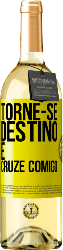29,95 € Envio grátis | Vinho branco Edição WHITE Torne-se destino e cruze comigo Etiqueta Amarela. Etiqueta personalizável Vinho jovem Colheita 2025 Verdejo