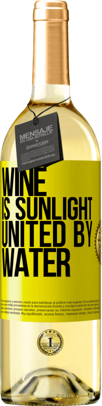 29,95 € | White Wine WHITE Edition Wine is sunlight, united by water Yellow Label. Customizable label Young wine Harvest 2025 Verdejo
