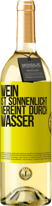 29,95 € | Weißwein WHITE Ausgabe Wein ist Sonnenlicht, vereint durch Wasser Gelbes Etikett. Anpassbares Etikett Junger Wein Ernte 2025 Verdejo