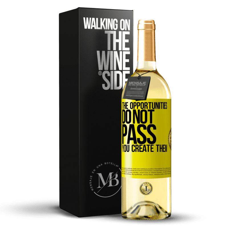 29,95 € Free Shipping | White Wine WHITE Edition The opportunities do not pass. You create them Yellow Label. Customizable label Young wine Harvest 2024 Verdejo