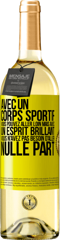 29,95 € | Vin blanc Édition WHITE Avec un corps sportif, vous pouvez aller loin, mais avec un esprit brillant vous n'avez pas besoin d'aller nulle part Étiquette Jaune. Étiquette personnalisable Vin jeune Récolte 2025 Verdejo