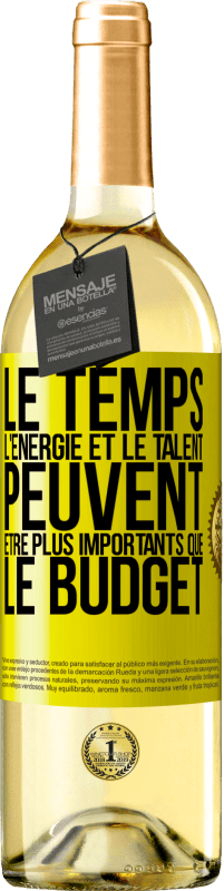 29,95 € Envoi gratuit | Vin blanc Édition WHITE Le temps, l'énergie et le talent peuvent être plus importants que le budget Étiquette Jaune. Étiquette personnalisable Vin jeune Récolte 2025 Verdejo