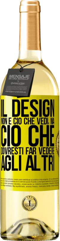 «Il design non è ciò che vedi, ma ciò che dovresti far vedere agli altri» Edizione WHITE
