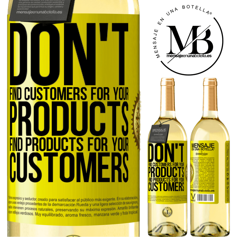 29,95 € Free Shipping | White Wine WHITE Edition Don't find customers for your products, find products for your customers Yellow Label. Customizable label Young wine Harvest 2025 Verdejo