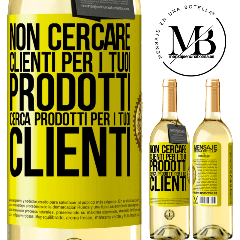 29,95 € Spedizione Gratuita | Vino bianco Edizione WHITE Non cercare clienti per i tuoi prodotti, cerca prodotti per i tuoi clienti Etichetta Gialla. Etichetta personalizzabile Vino giovane Raccogliere 2024 Verdejo