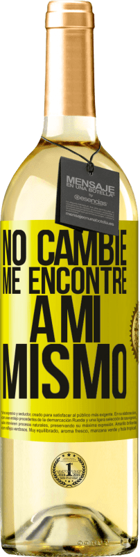 «No cambié. Me encontré a mi mismo» Edición WHITE