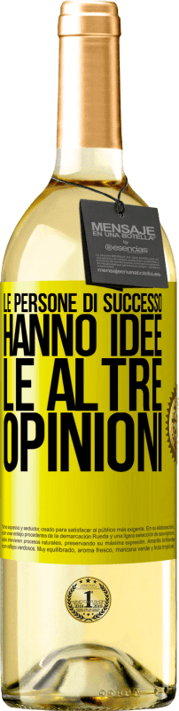 29,95 € | Vino bianco Edizione WHITE Le persone di successo hanno idee. Le altre ... opinioni Etichetta Gialla. Etichetta personalizzabile Vino giovane Raccogliere 2024 Verdejo