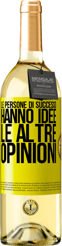 29,95 € Spedizione Gratuita | Vino bianco Edizione WHITE Le persone di successo hanno idee. Le altre ... opinioni Etichetta Gialla. Etichetta personalizzabile Vino giovane Raccogliere 2025 Verdejo