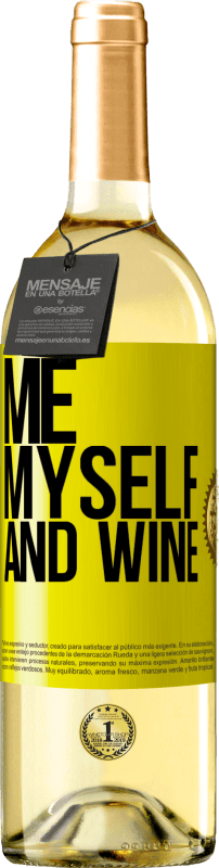 29,95 € | Белое вино Издание WHITE Me, myself and wine Желтая этикетка. Настраиваемая этикетка Молодое вино Урожай 2023 Verdejo