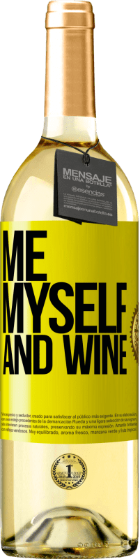 29,95 € | Vino Blanco Edición WHITE Me, myself and wine Etiqueta Amarilla. Etiqueta personalizable Vino joven Cosecha 2025 Verdejo