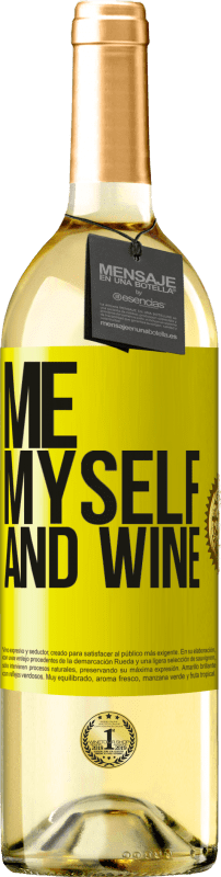 29,95 € | Weißwein WHITE Ausgabe Me, myself and wine Gelbes Etikett. Anpassbares Etikett Junger Wein Ernte 2024 Verdejo